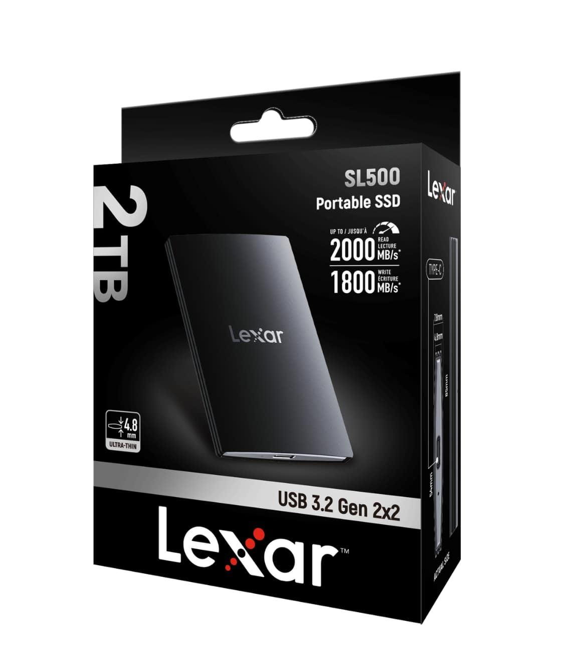 Lexar Pro SL500 tragbare SSD Festplatte USB-C 3.2 Gen 2x2