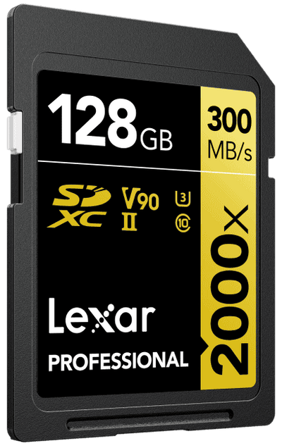 SD Speicherkarte SDXC UHS-II 2000x V90 128 GB, Gigabyte, Empfohlenen Speicherkarte für Nikon Z8, Z9, Z6 II, Z7 II, D850, Z6 III, Z7 III, schnellste sd karte für kamera