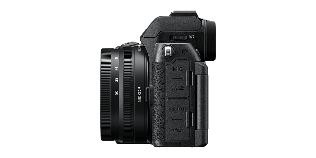 Nikon Z50II Anschlüsse, USB-C, HDMI, Microphone