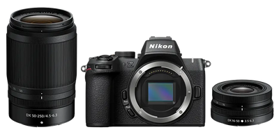 Nikon Z50II Kit; Z DX 16-50mm, Z DX 50-250mm, Kompakte Spiegellose Kamera, Kamera für Hobbyfotografie