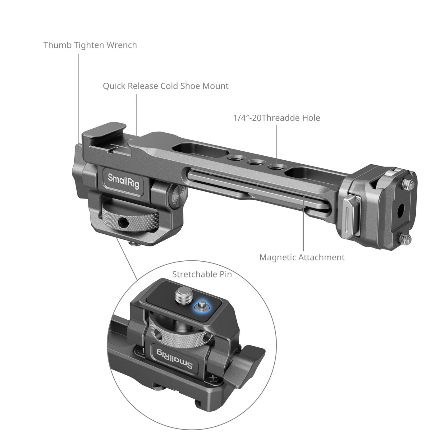 HawLock H21-Monitorhalterung für DJI RS4 Pro, RS4, RS3 Pro, RS3, RS3 Mini, RS2, RSC2 Gimbal SmallRig 4637