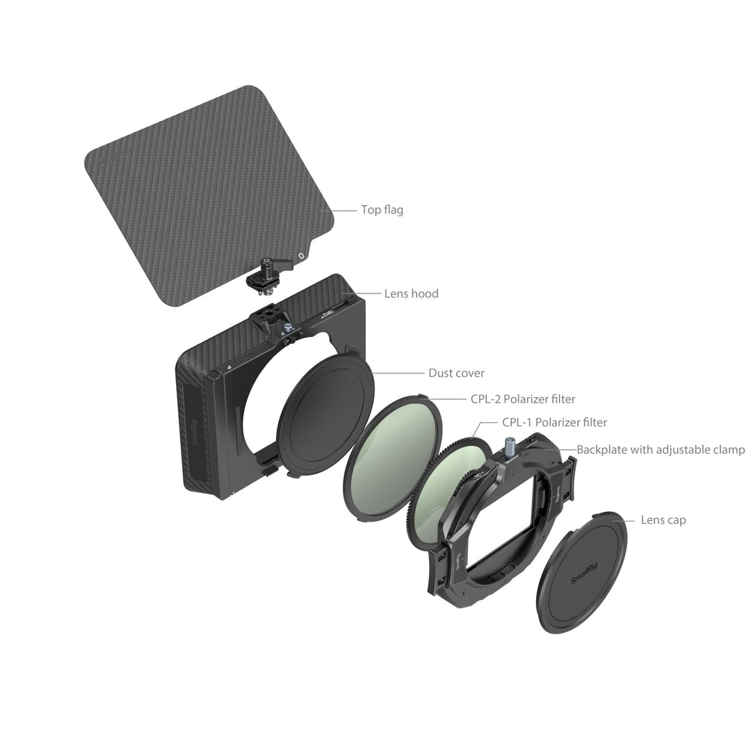 LITE Mattebox und Filterset mit verstellbarer Klemme, Smallrig 4411, CPL-Filter-Kit